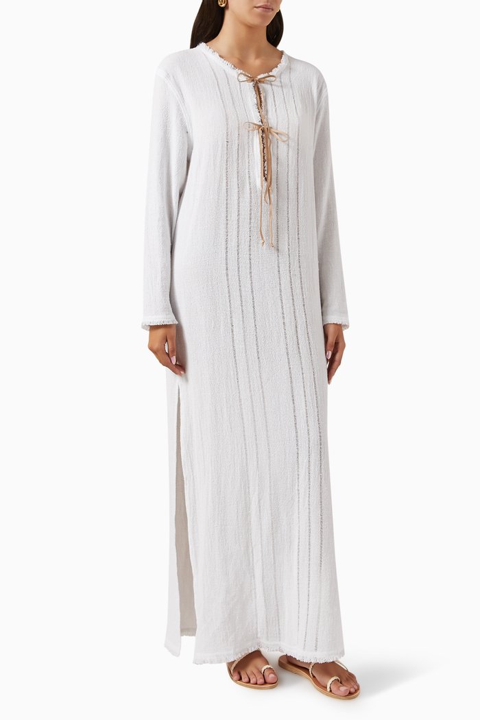 

Xkambajau Maxi Dress in Cotton, White
