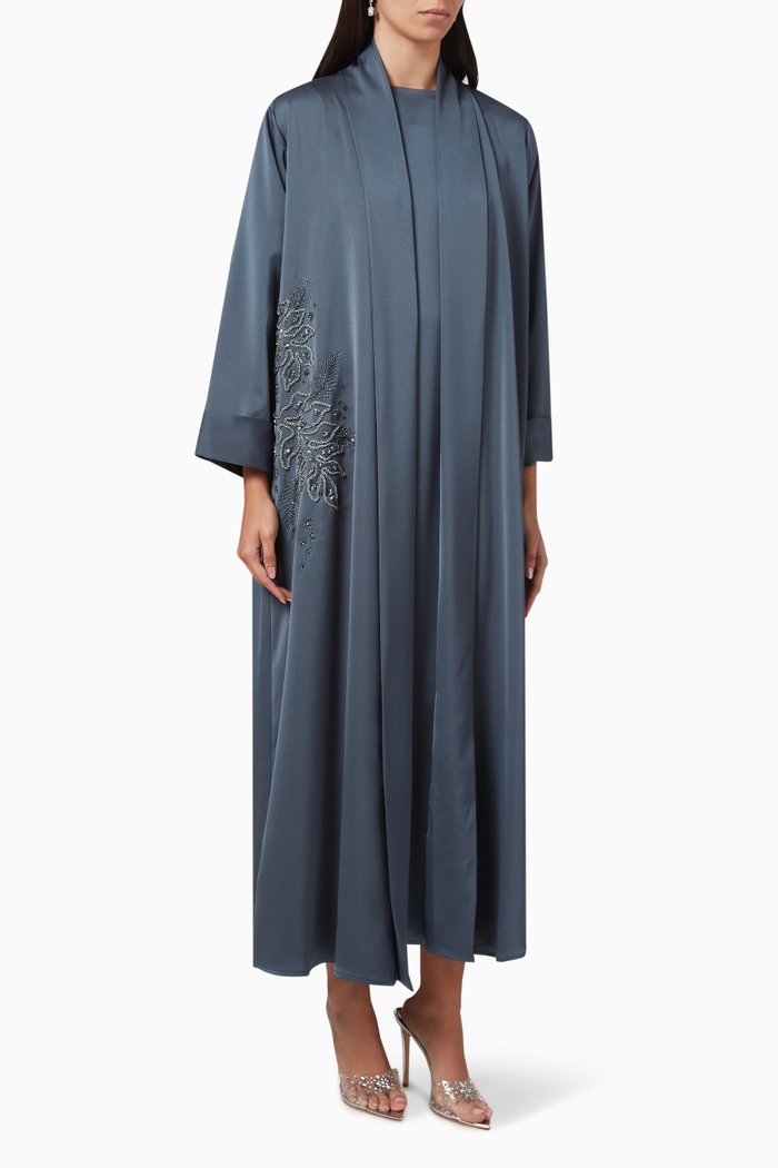 

Embroidered Abaya, Blue