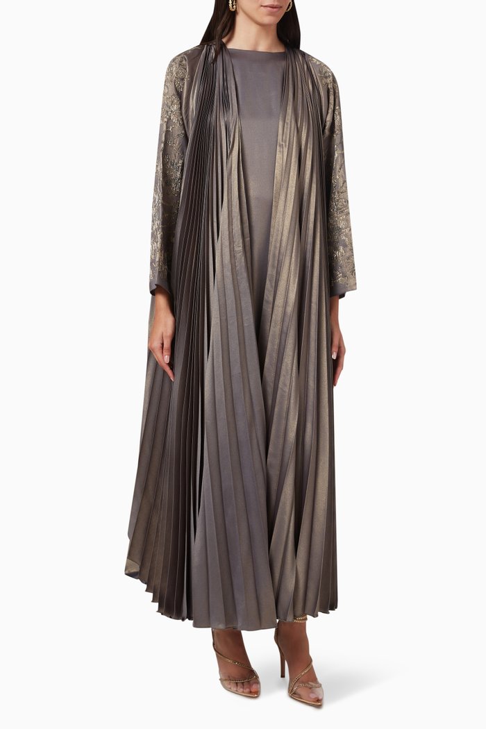 

Pleated Abaya, Black