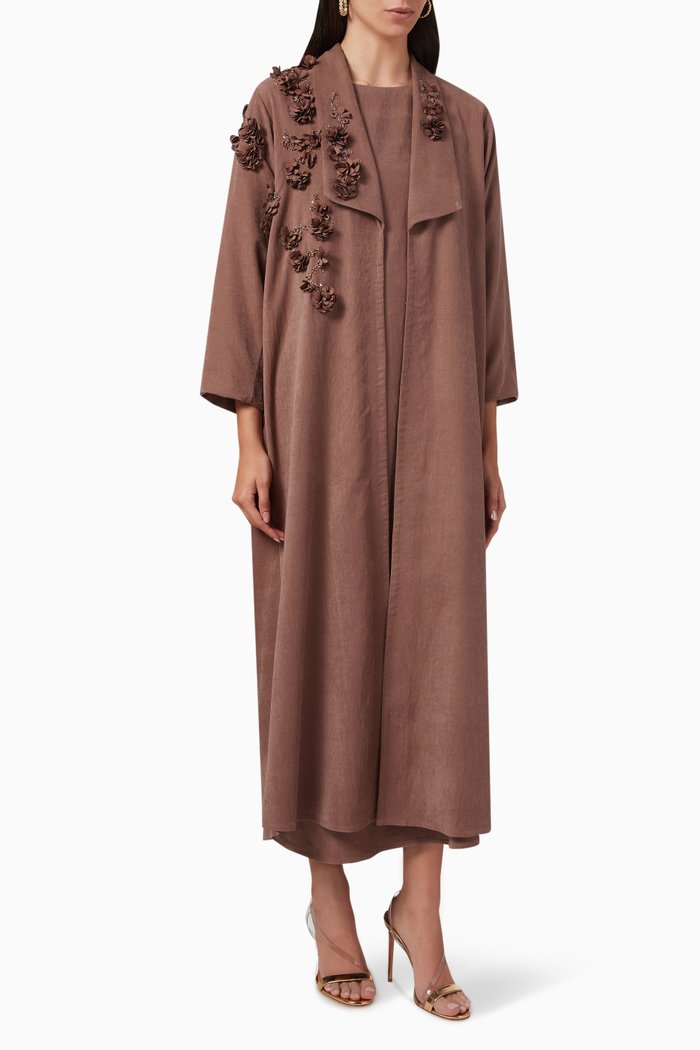 

Embellished Abaya, Brown