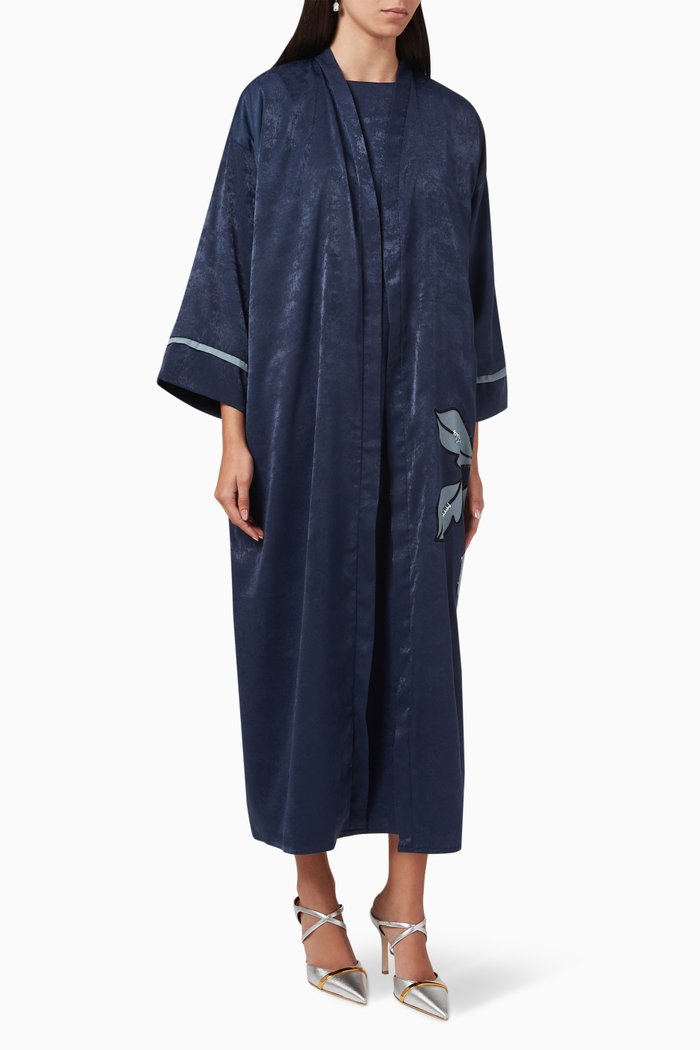 

Floral Abaya, Blue