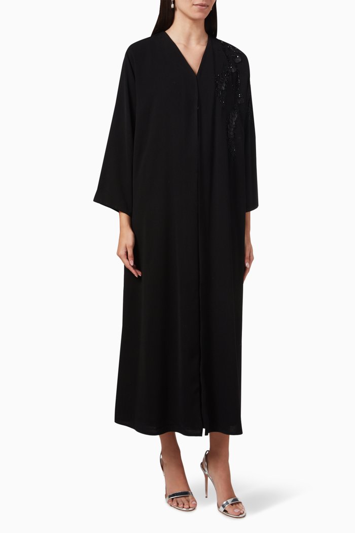 

Embellished Abaya, Black
