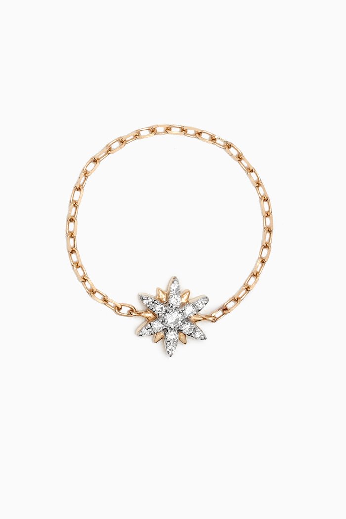 

Sun Chain Diamond Ring in 18kt Gold, Yellow