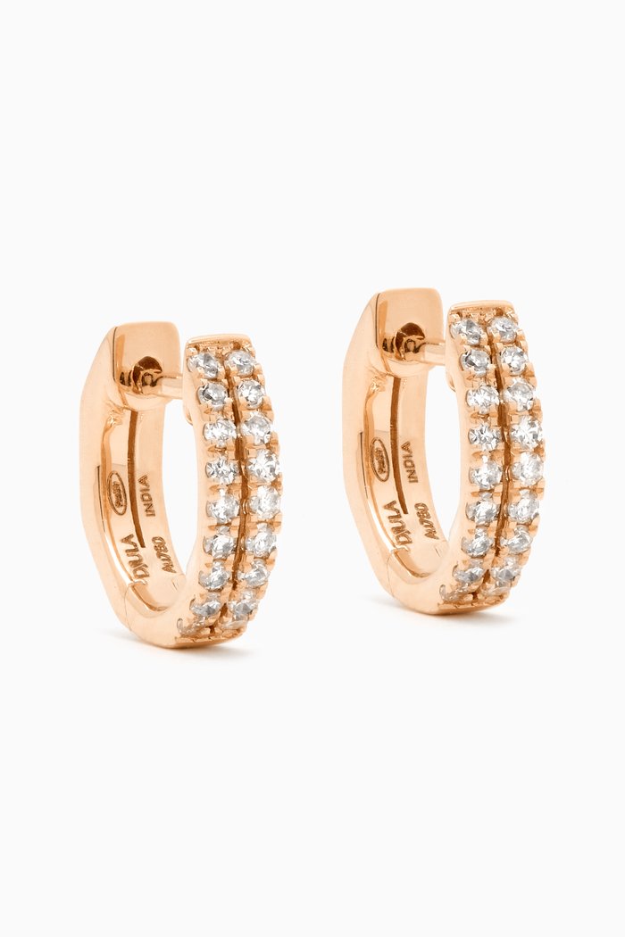 

Diamond Hoop Earrings in 18kt Gold, Yellow