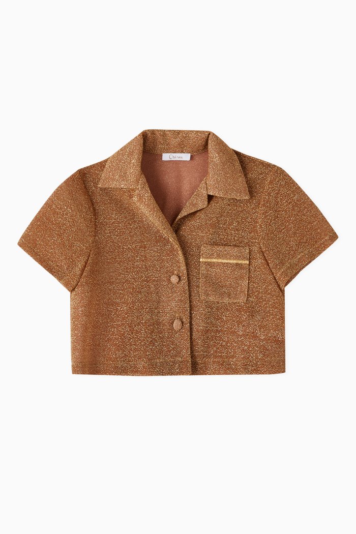 

Glittered Shirt in Polyamide-blend, Brown