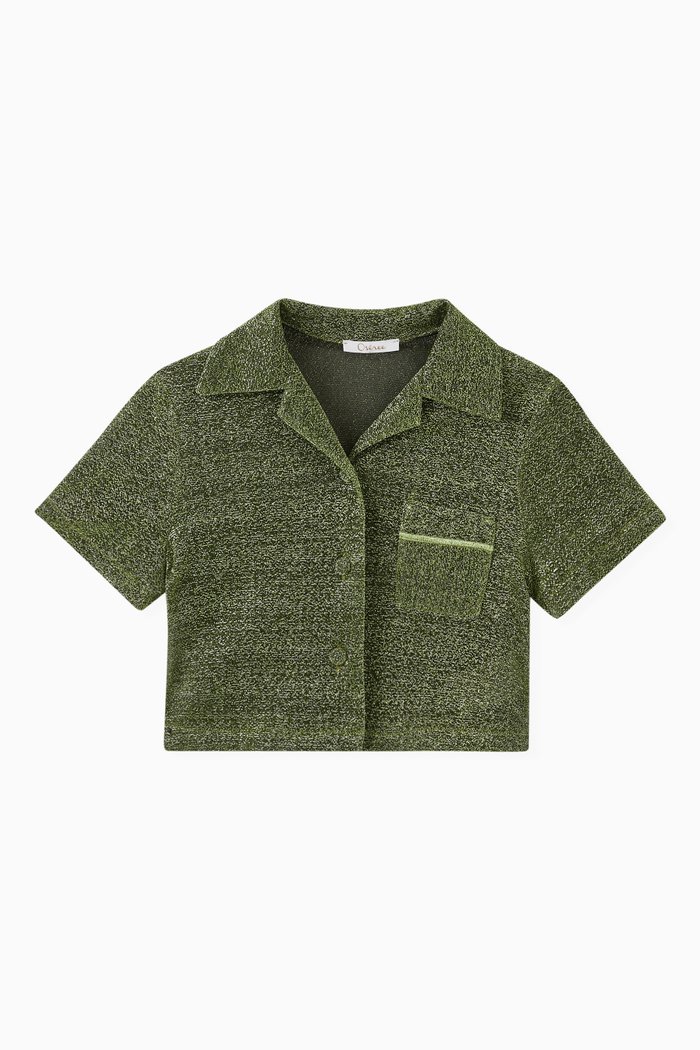 

Glittered Shirt in Polyamide-blend, Green