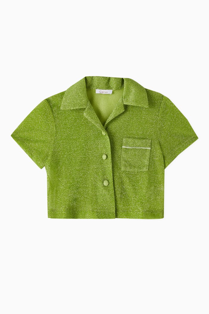 

Glittered Shirt in Polyamide-blend, Green