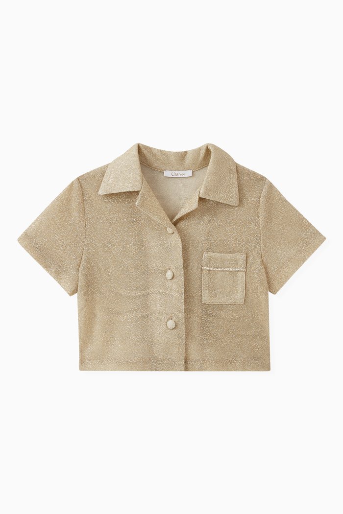 

Glittered Shirt in Polyamide-blend, Silver