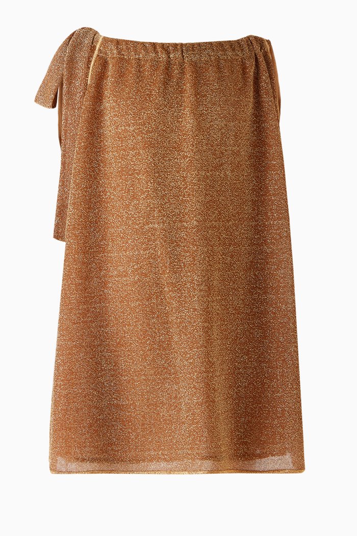 

Metallic Dress in Polyamide-blend, Brown