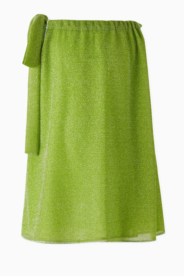 Metallic Dress in Polyamide-blend, Green