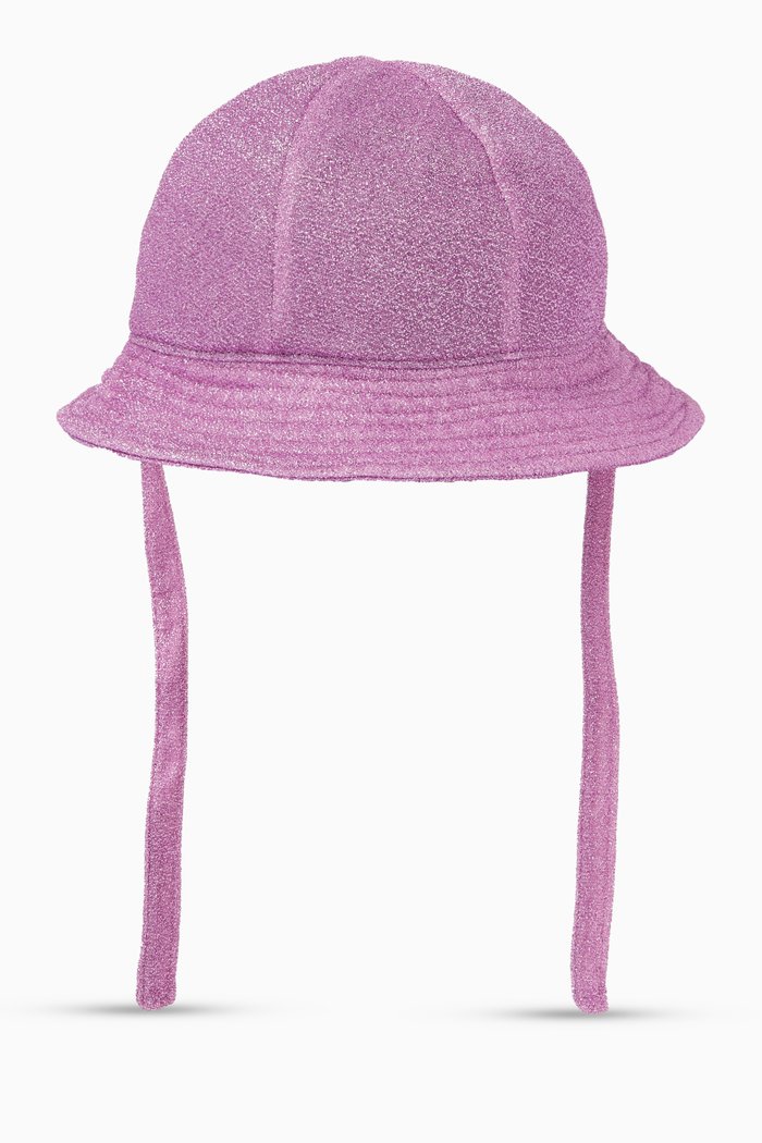Glitter Bucket Hat in Polyester-blend, Purple