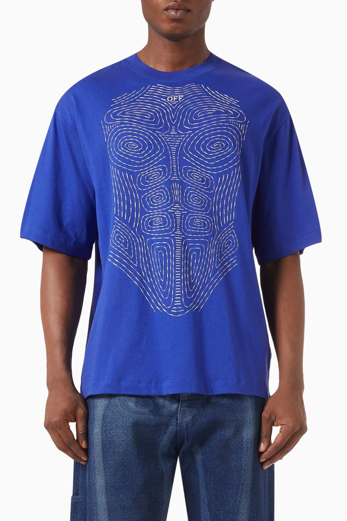 

Body Stitch Skate T-shirt in Cotton Jersey, Blue