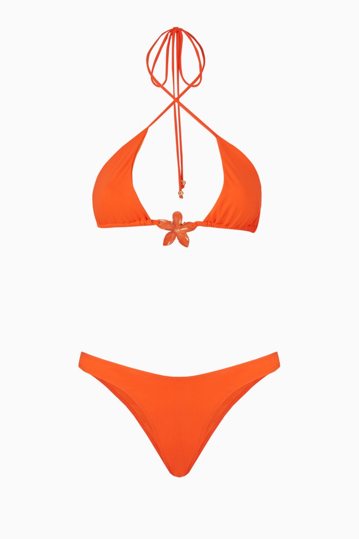 

Aloha Bikini Set in Stretch Nylon, Orange