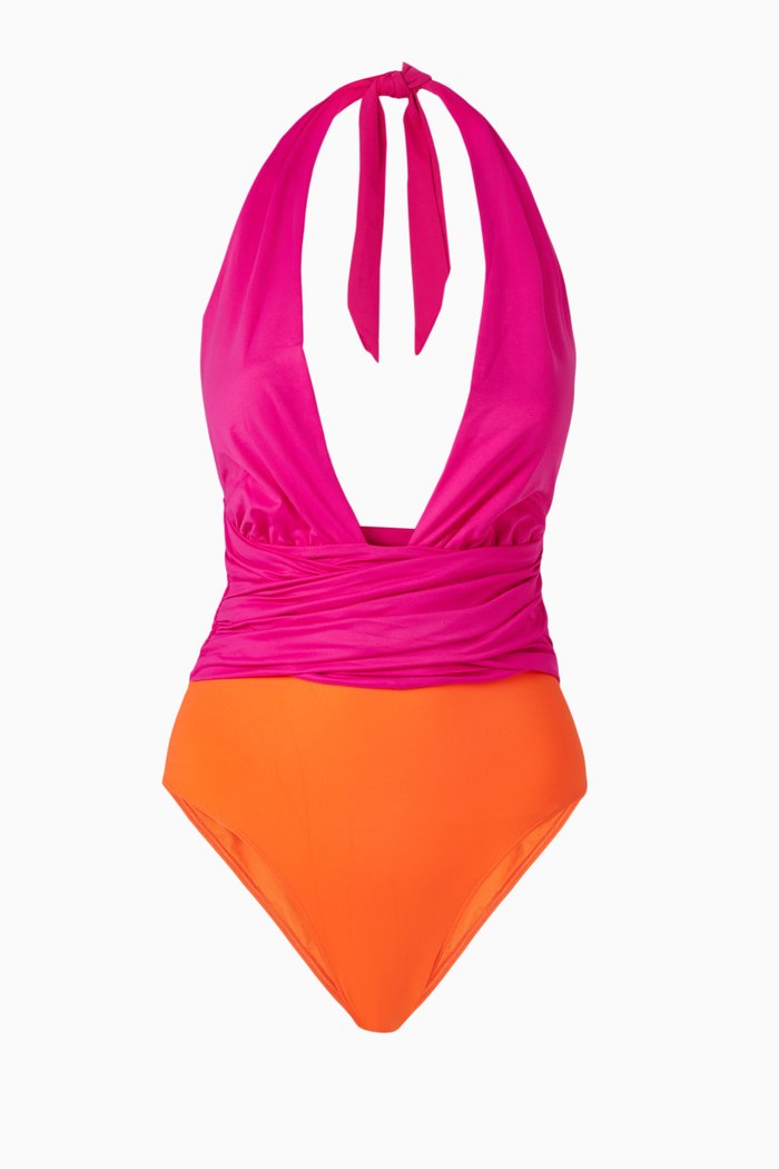 

Amina Waist One-piece Swimsuit in Stretch Nylon, Multicolour