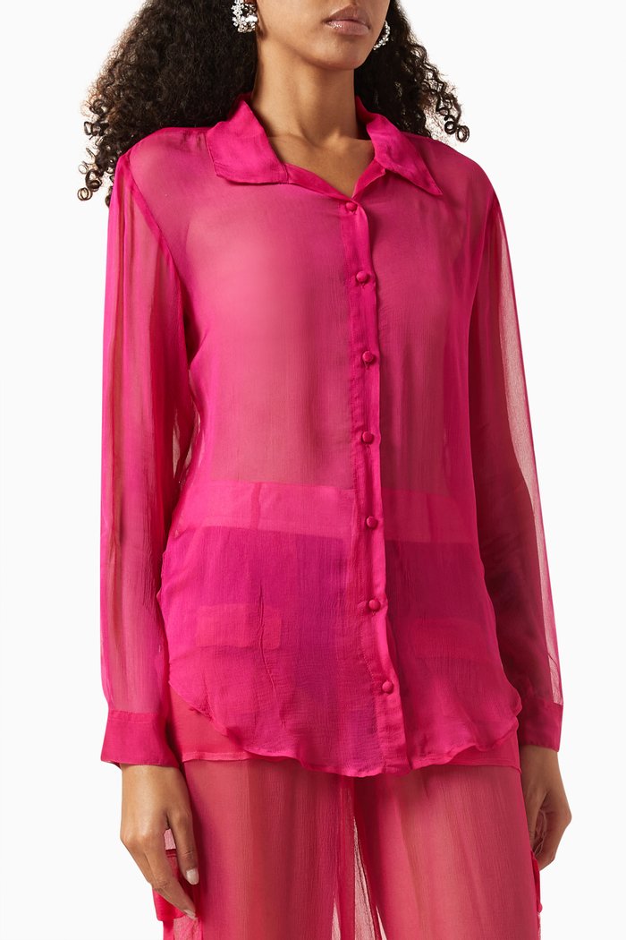 

Timeless Shirt in Mesh, Pink