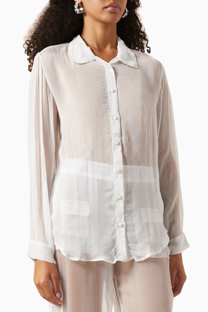 

Timeless Shirt in Mesh, White