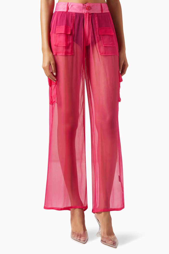 

Cargo Pants in Mesh, Pink