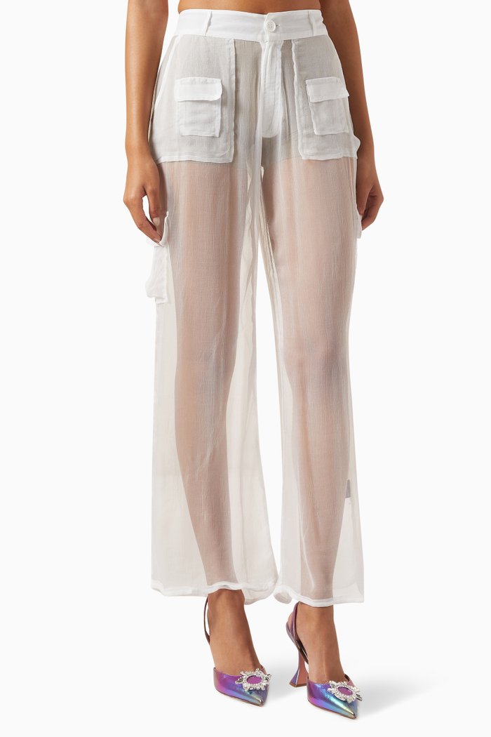 

Cargo Pants in Mesh, White