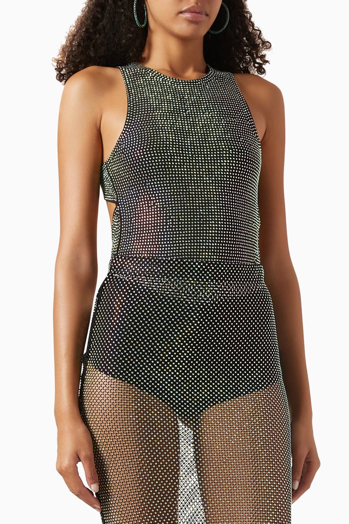 

Dua Bodysuit in Rhinestones, Multicolour