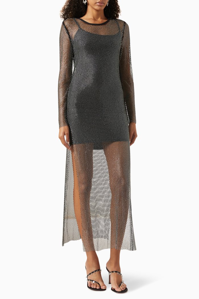 

Maxi Dress in Rhinestones, Black