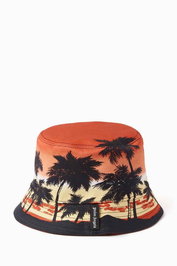 

Palm-print Degrade Bucket Hat, Orange
