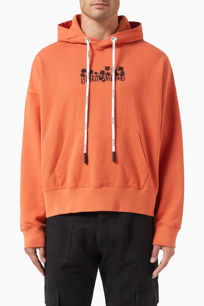 

Graphic Logo Hoodie in Cotton, Orange