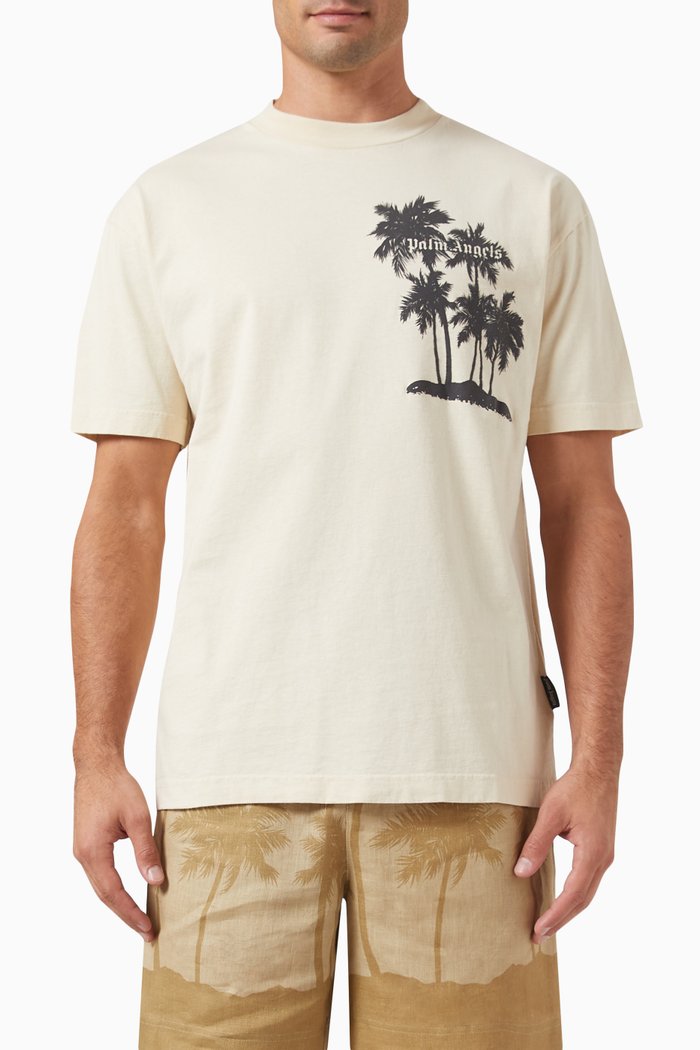

Palms Logo T-shirt in Cotton, Neutral