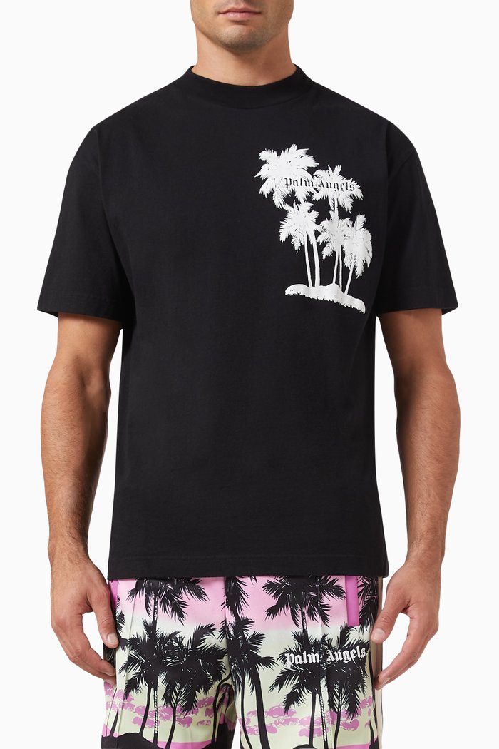 

Palms Logo T-shirt in Cotton, Black