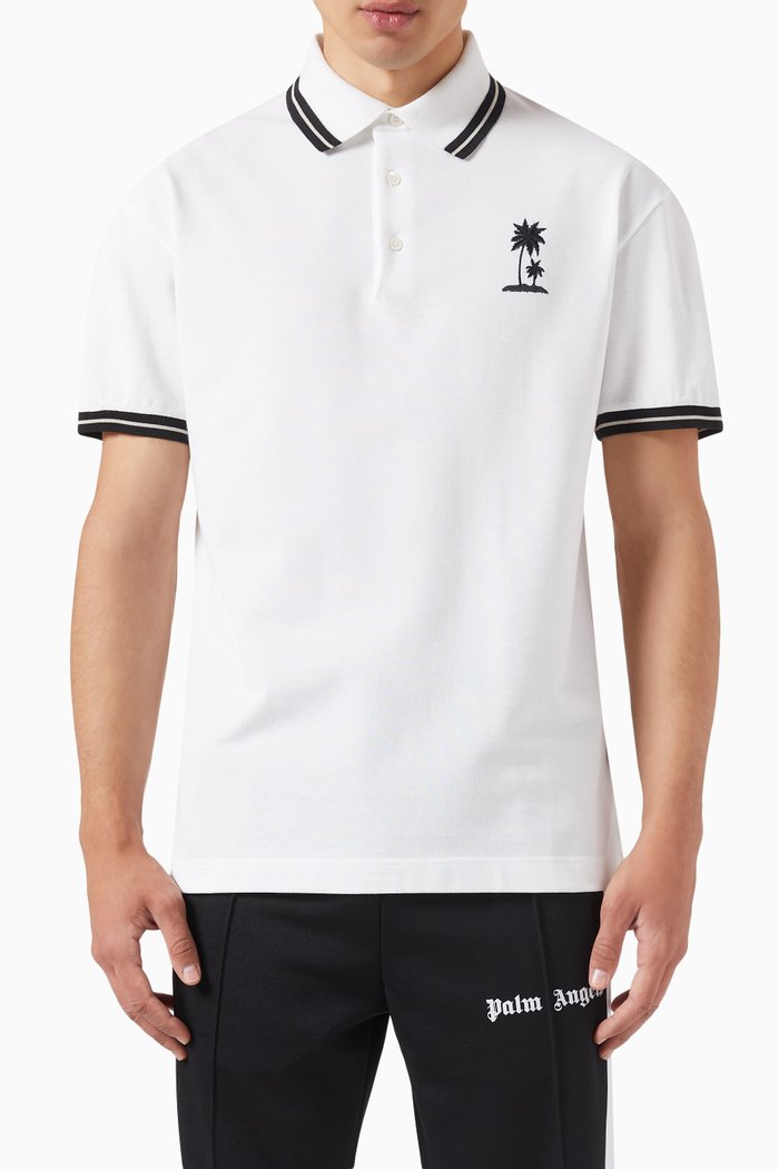 

Palm Polo Shirt in Cotton, White