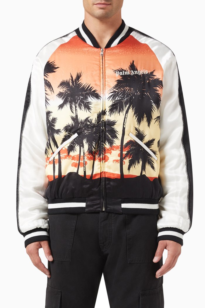 

Palm-print Degrade Jacket, Orange