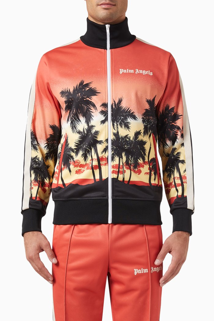 

Palm-print Degrade Track Jacket, Orange