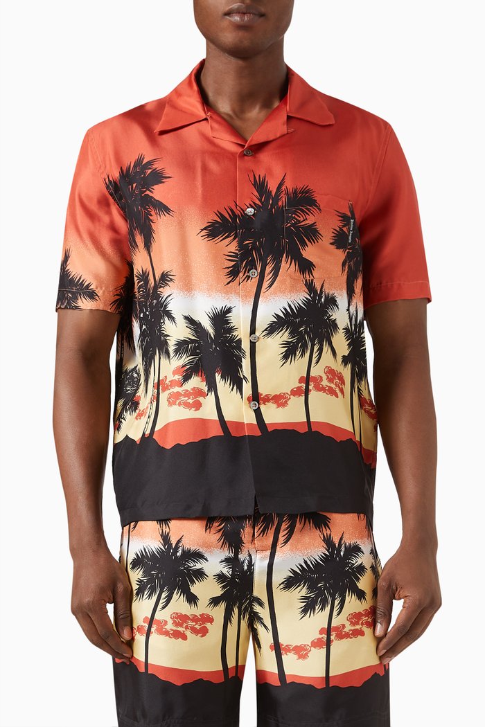 

Degrade Bowling Shirt in Cotton, Orange