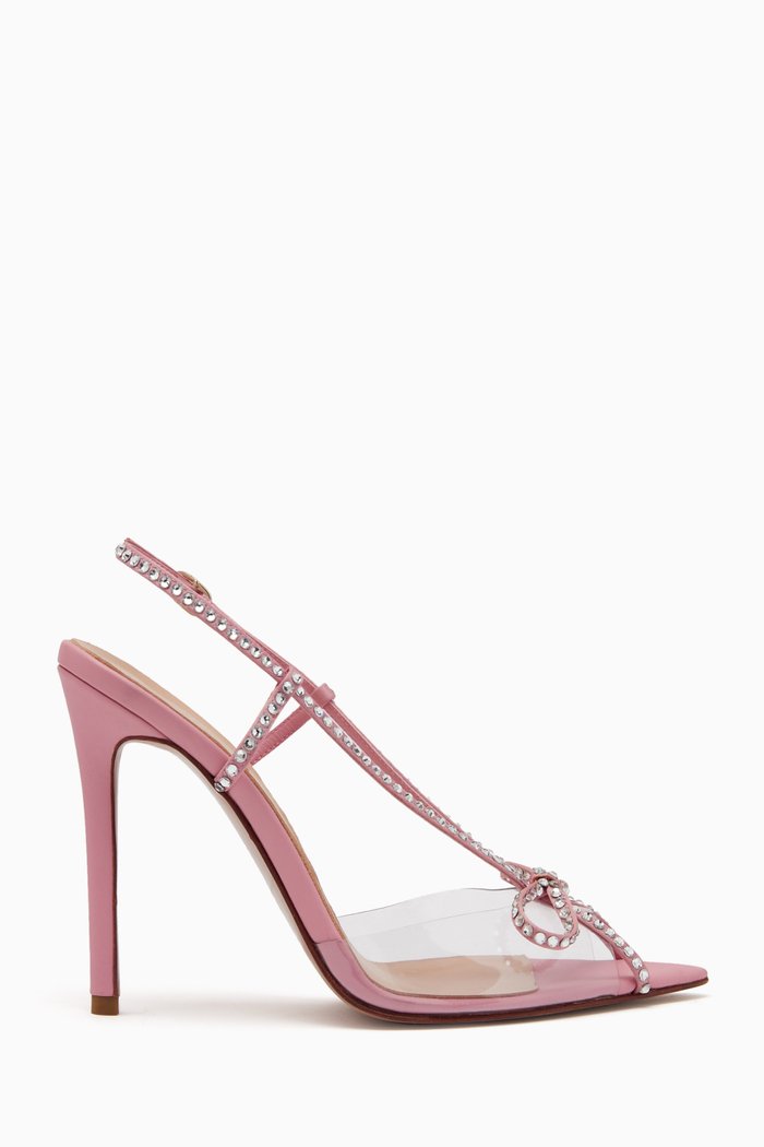 

Kay 105 Swarovski Slingback Pumps in PVC & Patent Leather, Pink