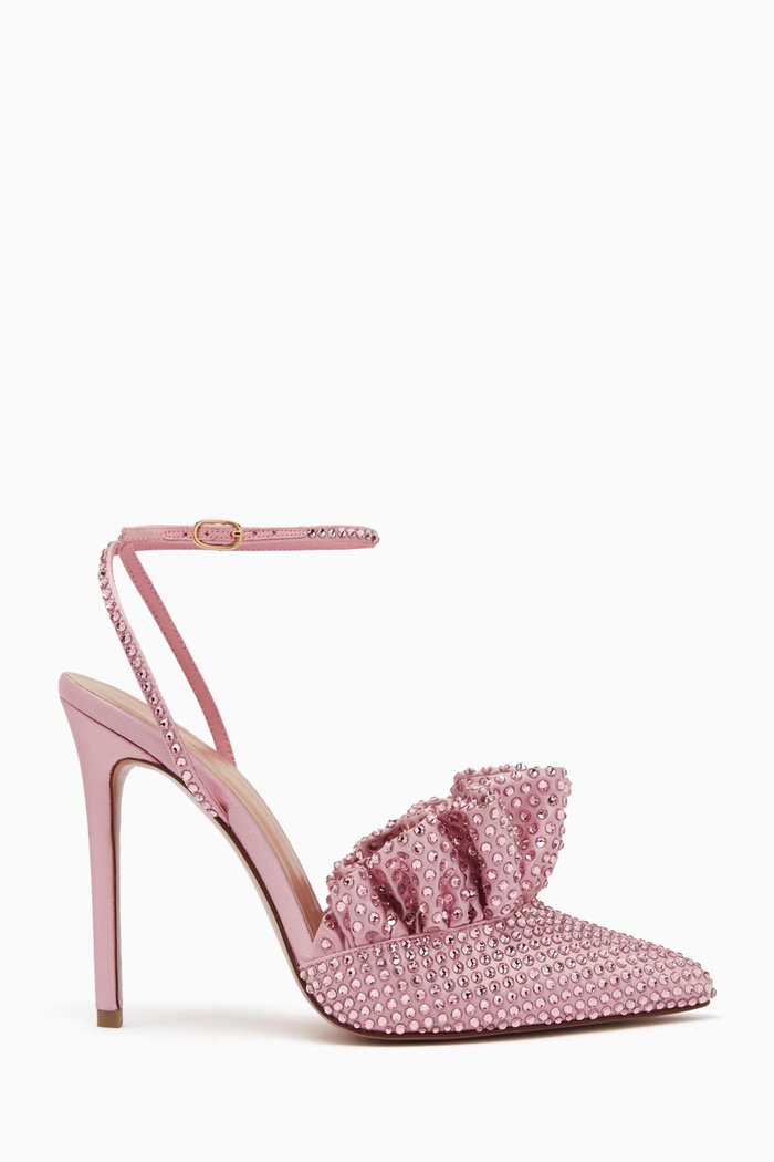 

Franca 105 Crystal Pumps in Satin, Pink
