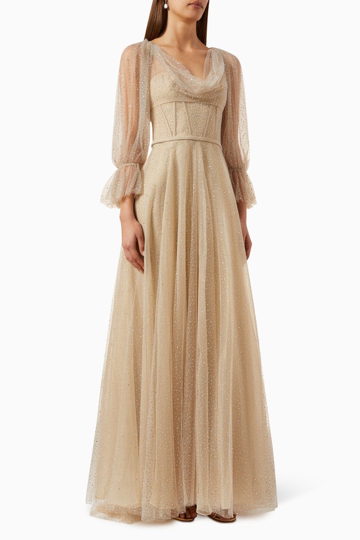 

Corset Gown in Tulle, Neutral
