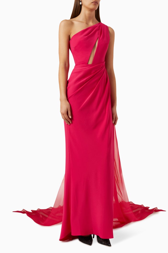 

Draped Gown in Chiffon, Pink