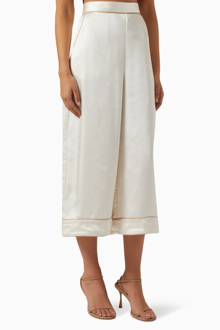 

Escape Wide-leg Pants in Viscose, Neutral
