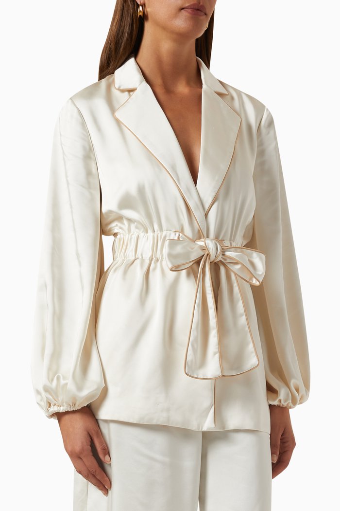 

Escape Contrasting Trims Blazer, Neutral