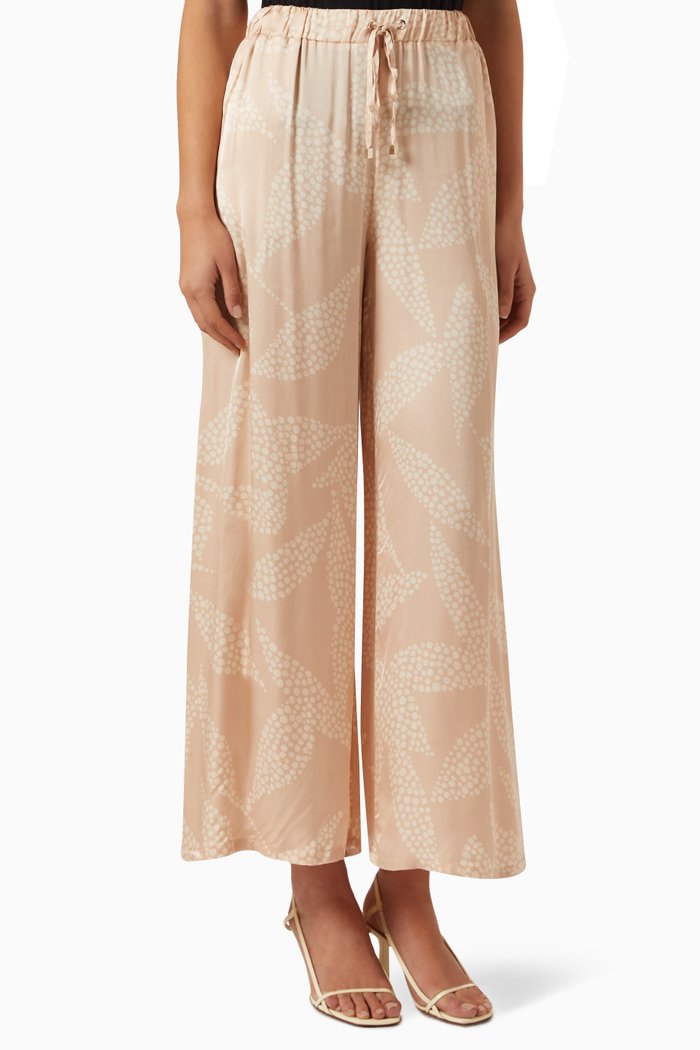 

Lesley Wide-leg Pants in Viscose, Pink