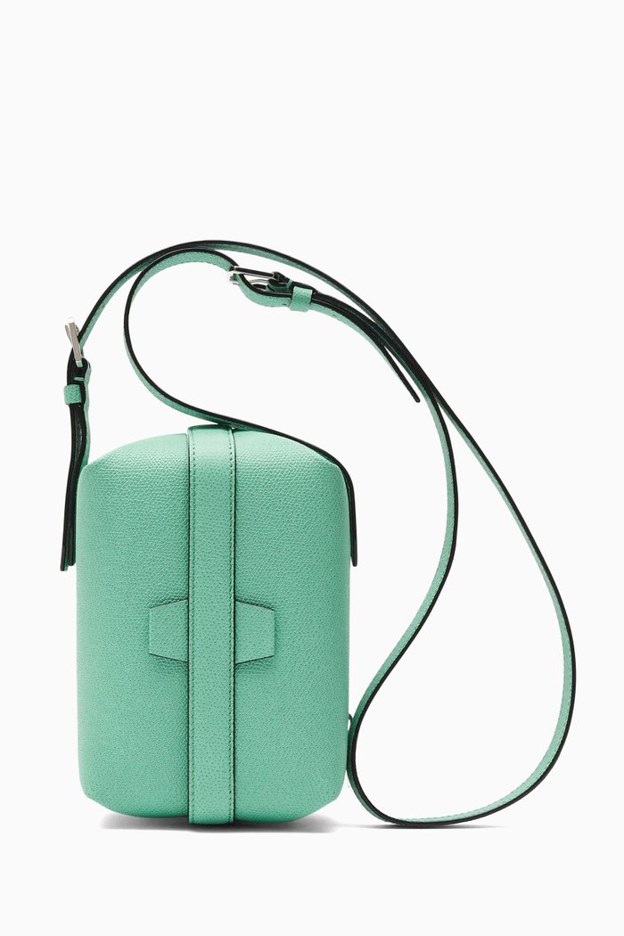 

Tric Trac Crossbody Bag in Millepunte Calfskin Leather, Blue