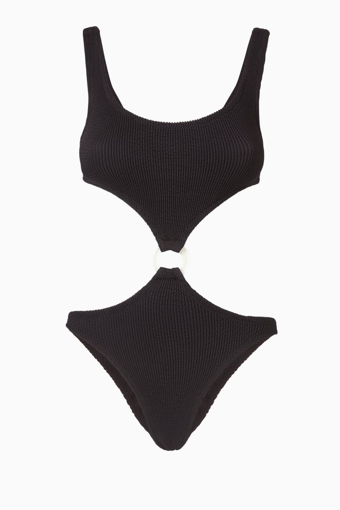

Augusta Scrunch One-Piece Swimsuit, Black