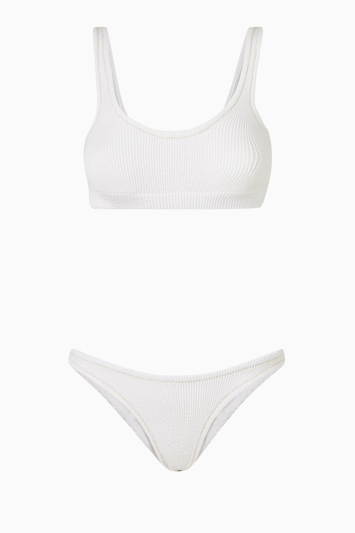 

Ginny Scrunch Bikini Set, White