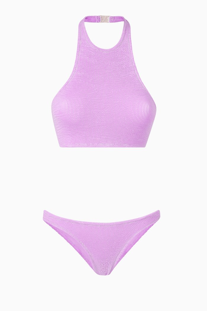 

Longboarder Scrunch Bikini Set, Purple