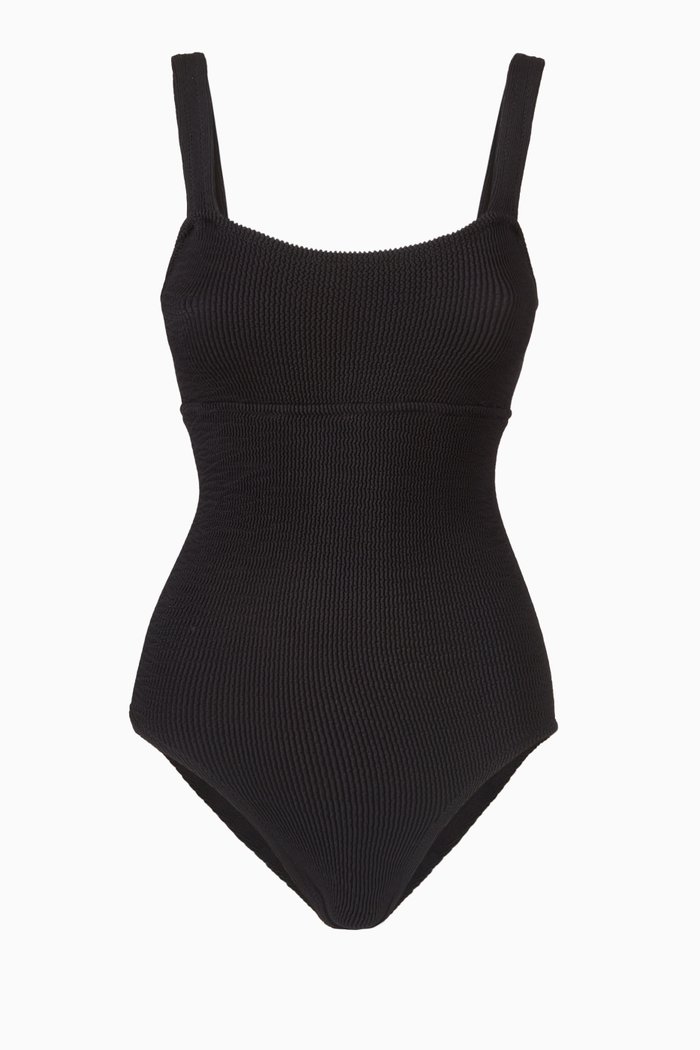 Lucia Scrunch One-piece Swimsuit, Black