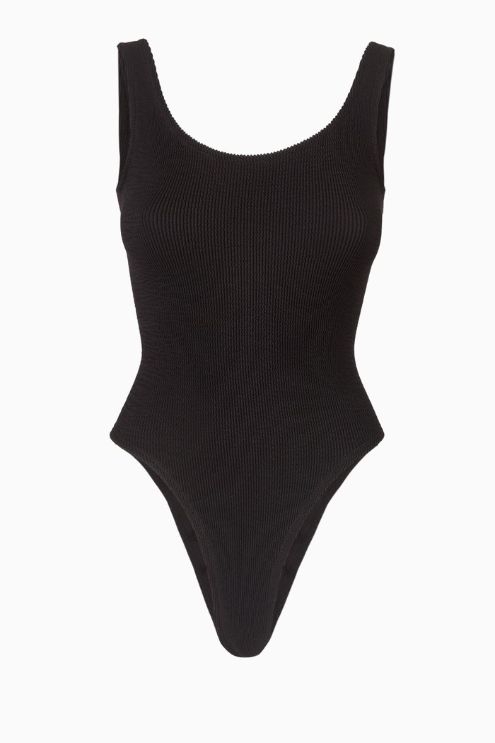 

Papaia Scrunch One-piece Swimsuit, Black