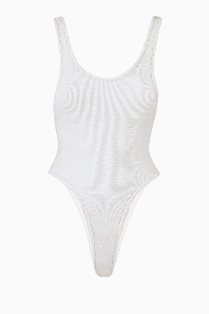 

Ruby Scrunch One-piece Swimsuit, White