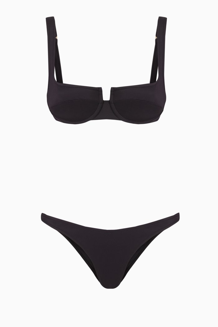

Brigitte Bikini Set in Econyl, Black