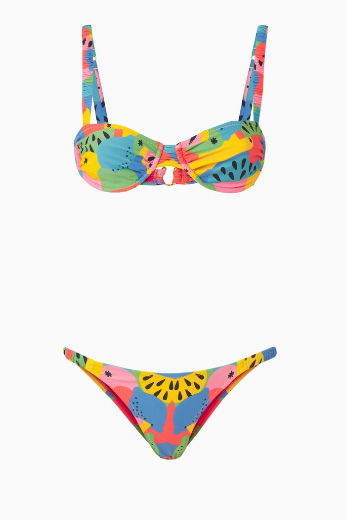 

Marti Printed Bikini Set in Econyl, Multicolour