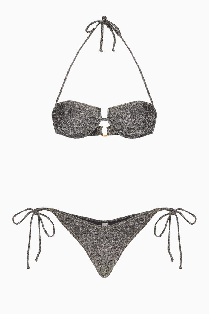 

Penny Bikini Set in Stretch-lurex, Silver