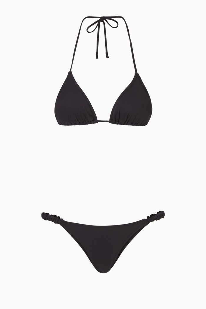 

Scrunchie Bikini Set in Econyl, Black